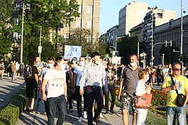 Nikola Jovanovic Protest ispred Skupstine Srbije