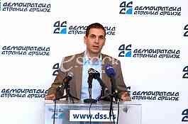 Press conference in Democratic Party of Serbia