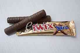 Twix and snickers chocolate candy.
