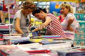 School supplies for the new school year, buying school supplies, the start of the new school year, notebooks, pencils, school supplies, Tempo stores, action, discount, for every school day full rang