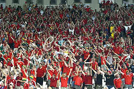  Serbia-Wales, football match.
