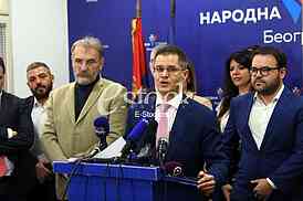Sinisa Kovacevic, Vuk Jeremic i Stefan Jovanovic, Konferencija Narodna stranka