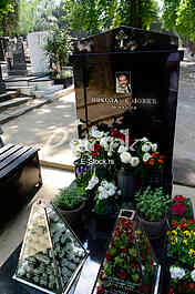 Novo groblje cemetery, grave of Nikola Bojovic