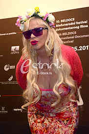 press conference before the screening of Cicciolina on documentary film festival Beldocs