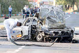 An explosion of a car in Vozdovac
