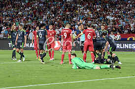  Serbia-Wales, football match.
