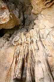 Rock formation inside a cave, stalagmite