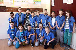 Uniforms for children in elementary school ''Aleksa Santic''.