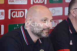 Aleksandar Djordjevic selector and coach of basketball team of Serbia at a press conference at the Basketball Federation of Serbia, Belgrade