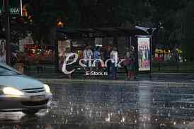Bad weather,rain and thunders in Belgrade