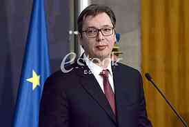 A formal reception of Prime Minister Dusan Markovic and the Serbian Prime Minister Aleksandar Vucic at the Palace of Serbia in Belgrade.
 

