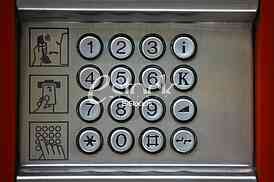 close up of the public pay phone