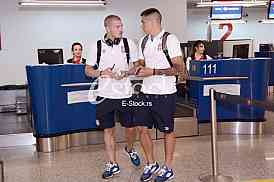 Football team travels to the European Championship in Poland.