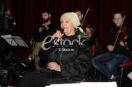  singer Lepa Lukic at the rehearsal for the concert, Grand Productions studio 7