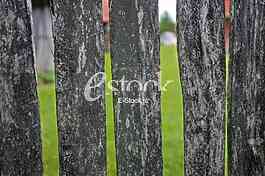 Farm gate fence made of wood
