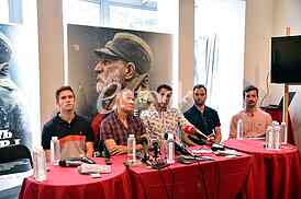 Movie King Peter the First, press conference
