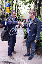 Postman gives pensions residents of Belgrade.