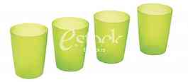Green plastic cups