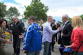 Meeting of the Democratic Party of Serbia in Hercegovacka street