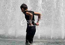 Fountain swimming