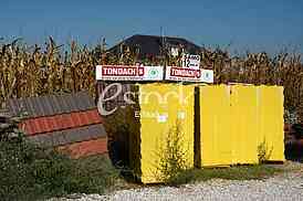 House of singer Seka Aleksic in the middle of a corn field in Stara Pazova