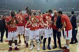The final basketball game Korac Cup in Nis.