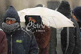 Migrants in Belgrade during winter