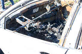 The burning car from Vinci