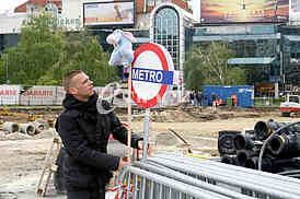 Protest na trgu Republike