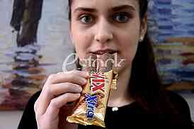 Twix and snickers chocolate candy.
