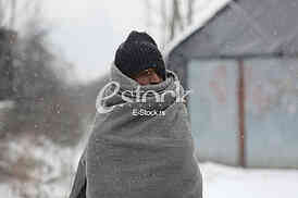 Migrants in Belgrade during winter
