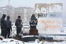 Refugees in Serbia during the winter