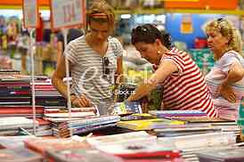 School supplies for the new school year, buying school supplies, the start of the new school year, notebooks, pencils, school supplies, Tempo stores, action, discount, for every school day full rang