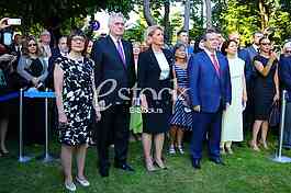 The traditional reception at the residence of the US ambassador