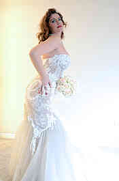 Salon wedding dress  White Fashion