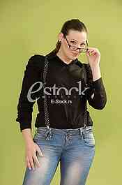 woman with eyeglasses