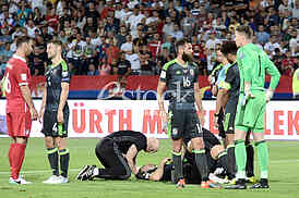 Serbia-Wales, football match.
