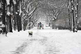 People in winter time