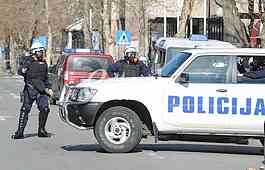 Street protest in Podgorica