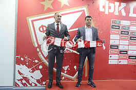 At a press conference at the 