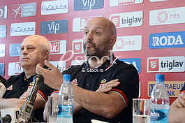 Aleksandar Djordjevic selector and coach of basketball team of Serbia at a press conference at the Basketball Federation of Serbia, Belgrade