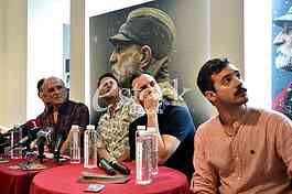 Movie King Peter the First, press conference