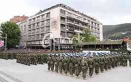 Parade of Serbia army