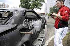 Burned cars
