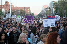 Demonstration for the Presidential elections Aleksandar Vucic