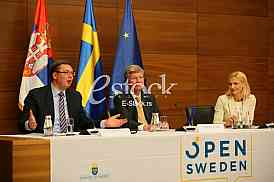 Press conference of Serbian Prime Minister Aleksandar Vucic