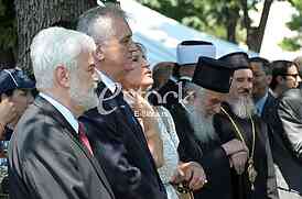 Mirko Cvetkovic, Tomislav Nikolic i patrijarh Irinej
