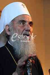 Serbian patriarch Irinej.