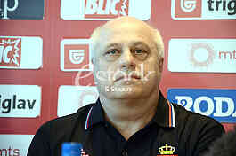 Aleksandar Djordjevic selector and coach of basketball team of Serbia at a press conference at the Basketball Federation of Serbia, Belgrade