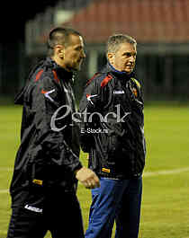The first training of the national football team led by Ljubisa Tumbakovic